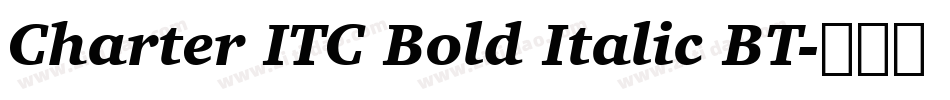 Charter ITC Bold Italic BT字体转换